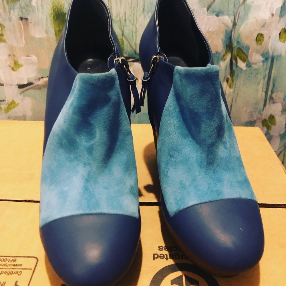 BALENCIAGA Limited Leather & Suede Wooden Heels